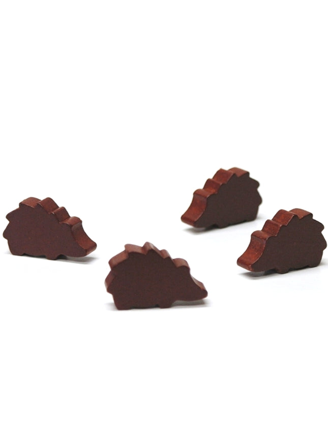houten figuur egel bruin - ca. 30x18x8 mm
