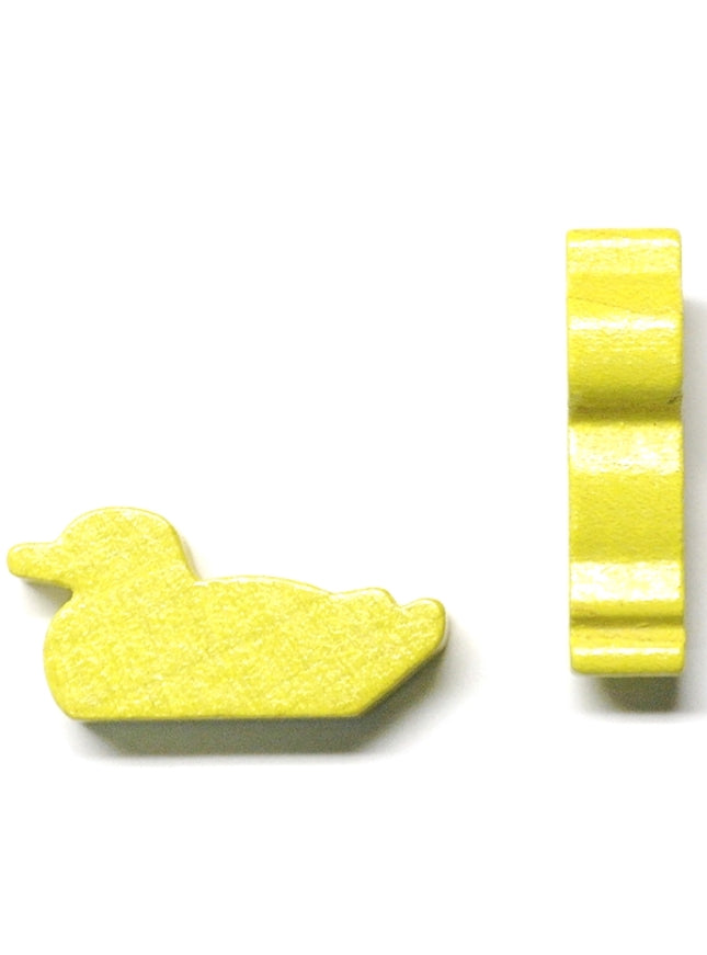 houten figuur eend geel - ca. 30x15x8 mm