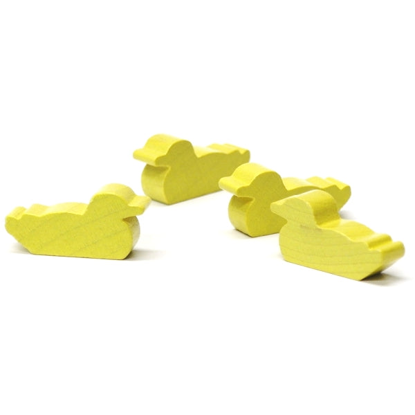 houten figuur eend geel - ca. 30x15x8 mm