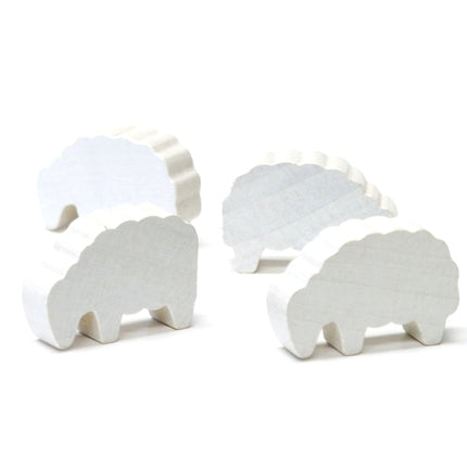 houten figuur schaap wit - ca. 30x19x8 mm