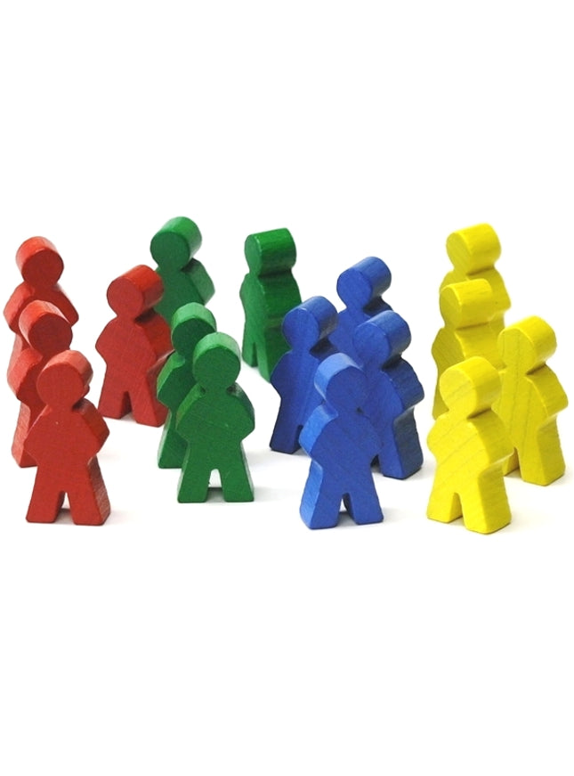 houten figuur man ca. 14x30x8 mm - geel