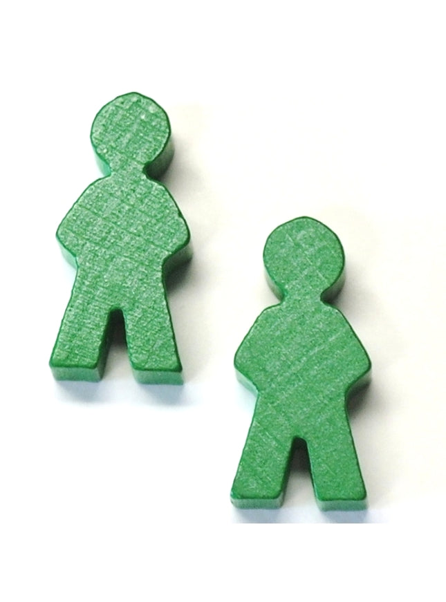 houten figuur man ca. 14x30x8 mm - groen