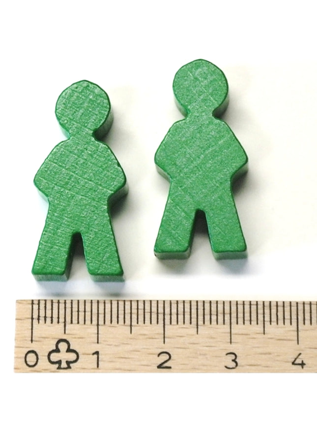 houten figuur man ca. 14x30x8 mm - groen