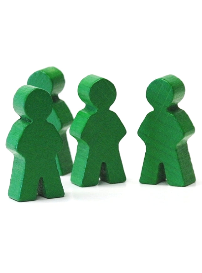 houten figuur man ca. 14x30x8 mm - groen