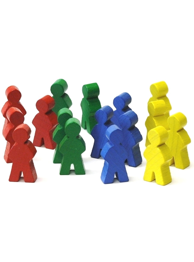 houten figuur man ca. 14x30x8 mm - rood