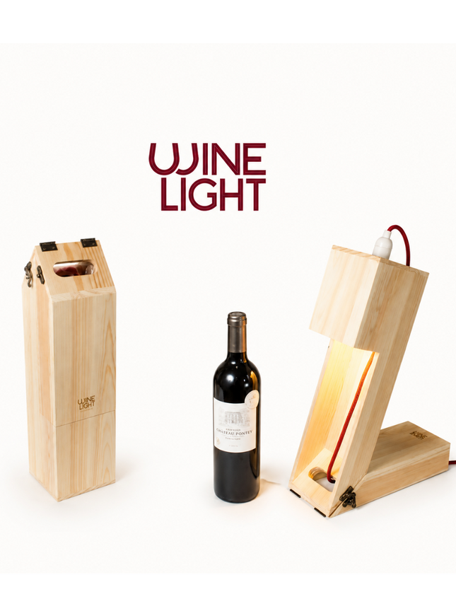 wijnkist - "winelight" - FSC 100%