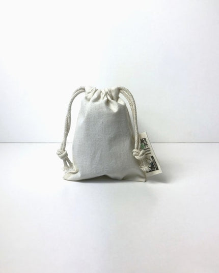BIO- & Fairtrade katoenen zak met touwsluiting ca. 10x14 cm