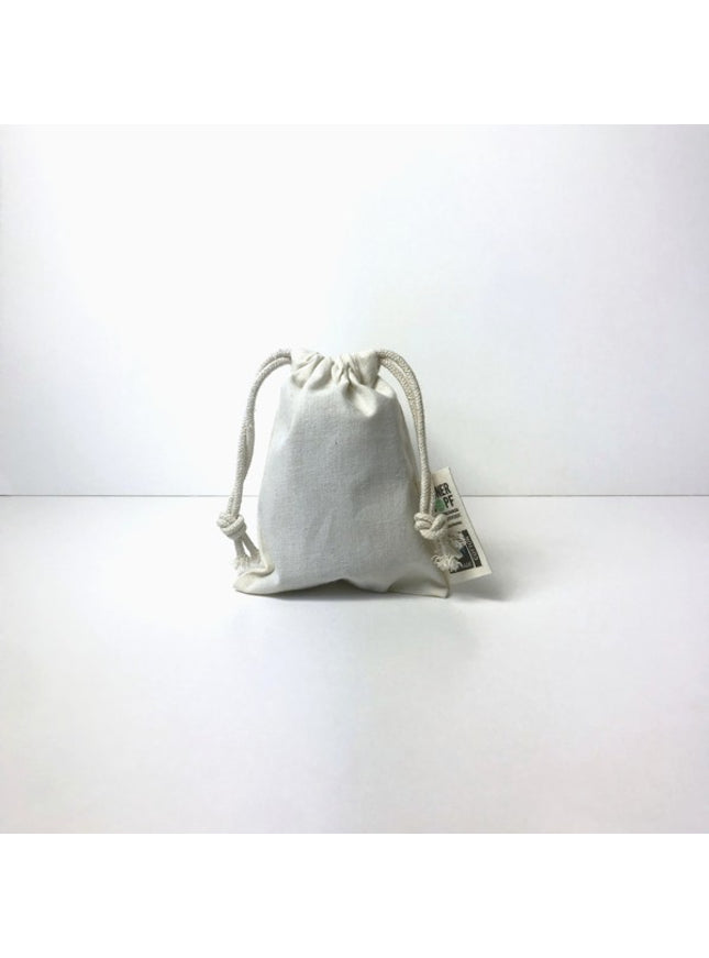 BIO- & Fairtrade katoenen zak met touwsluiting ca. 10x14 cm