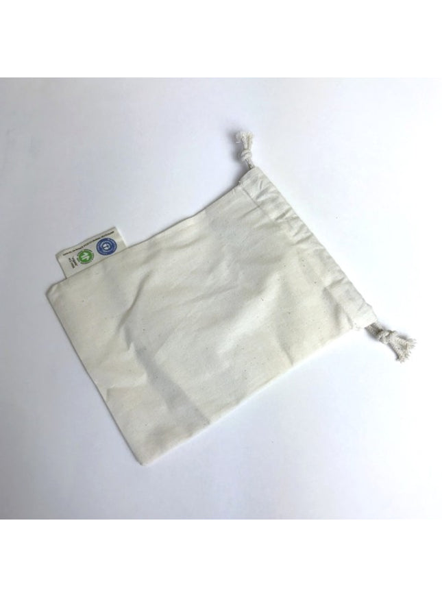 BIO- & Fairtrade katoenen zak met touwsluiting ca. 15x20 cm