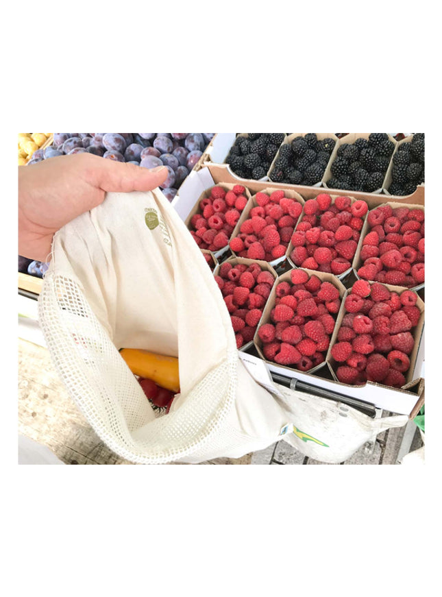 BIO- & Fairtrade katoenen fruit- en groentenzak ca. 40x30 cm