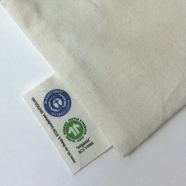 BIO- & Fairtrade katoenen zak met touwsluiting ca. 15x20 cm