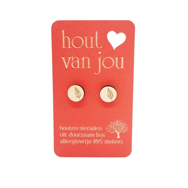 Houten oorbellen - Blad 1