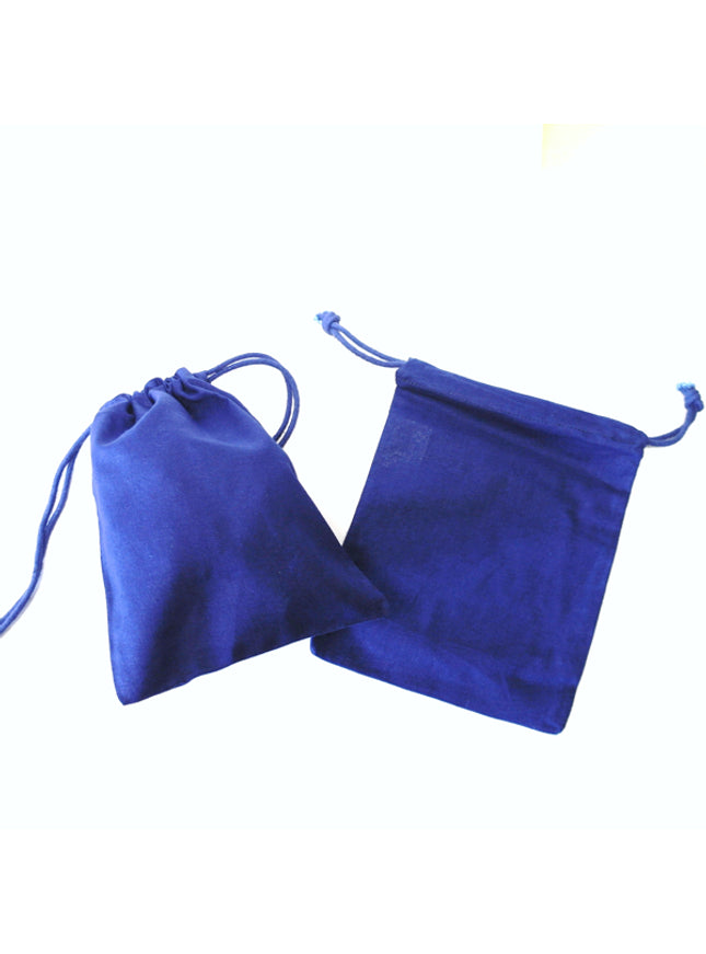 katoenen zak, gekleurd - ca. 14x19 cm - blauw