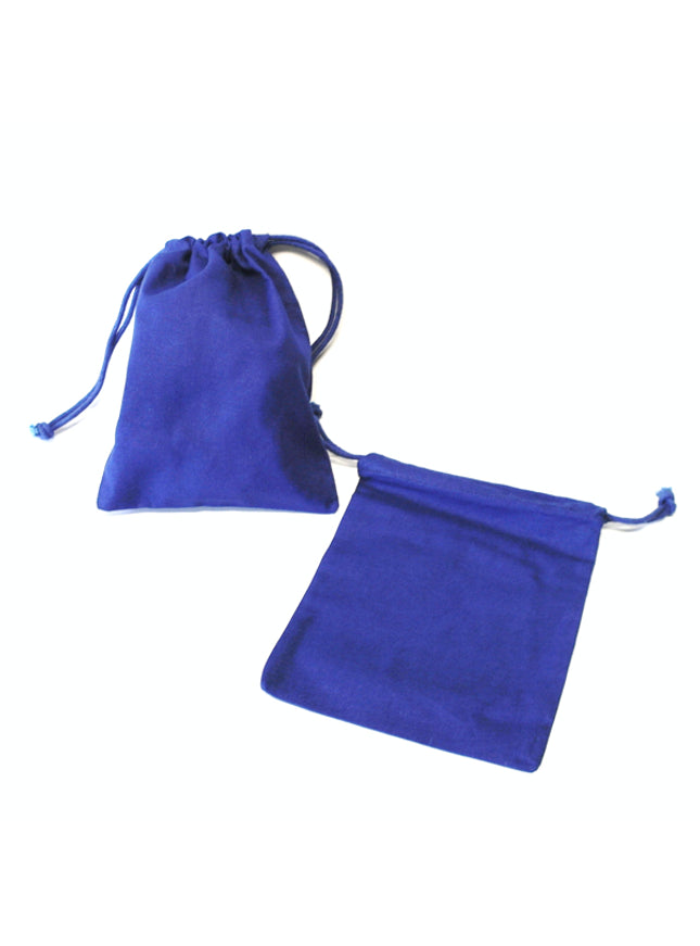 katoenen zak, gekleurd - ca. 14x19 cm - blauw