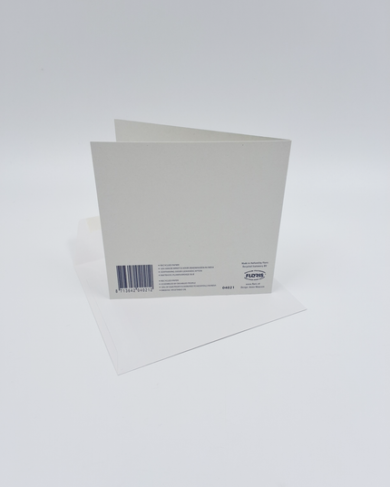 Square greeting card blue, "I won't forget you" (F04021)