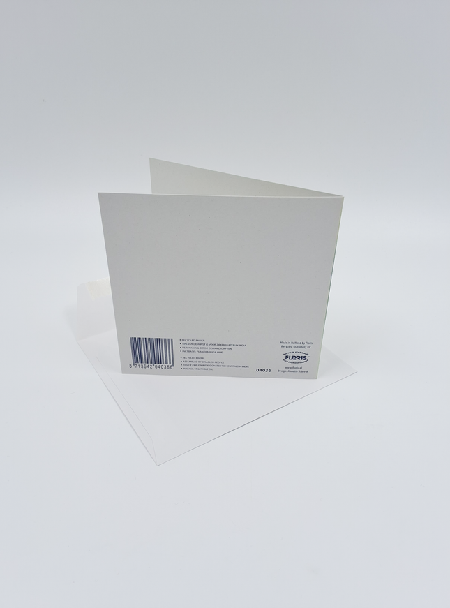 Carte de vœux carrée à fleurs jaunes