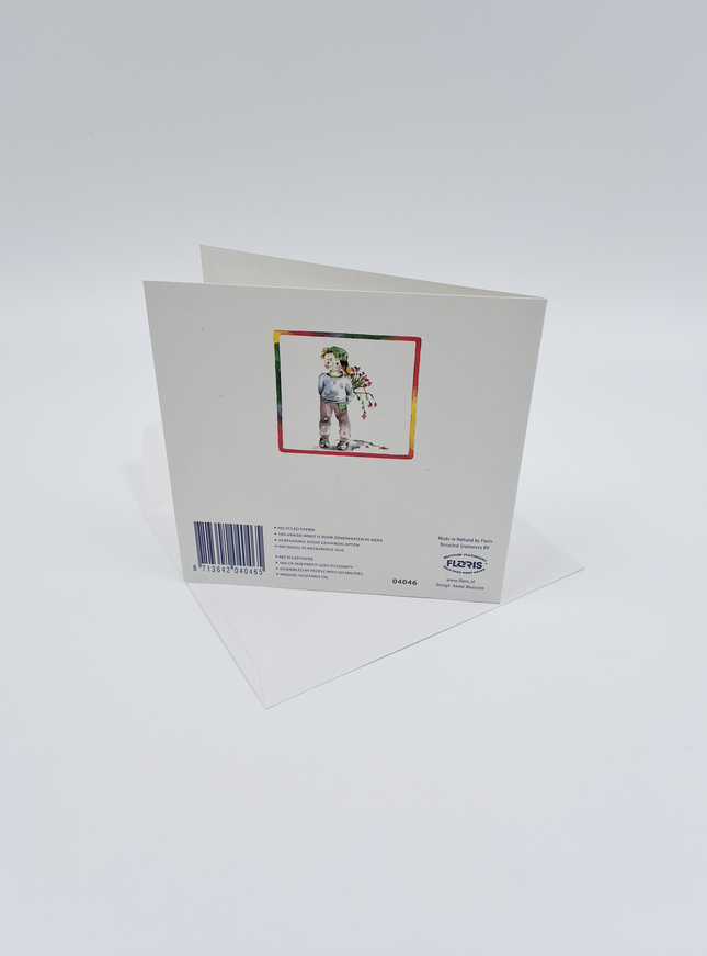 Carte de vœux carrée pour enfant, « Désolé »