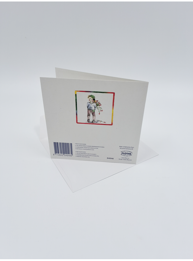 Vierkante wenskaart kind, "Sorry" (F04046)
