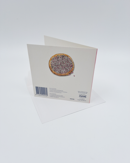 Square greeting card birth rusk, "It's a girl" (F04048)