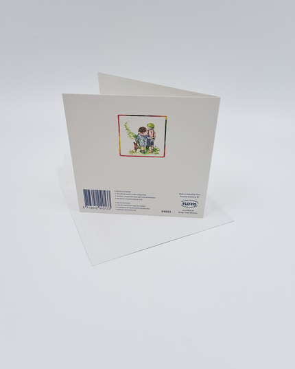Square greeting card boy and girl, "Best friends" (F04053)