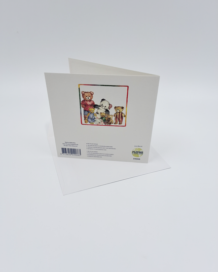 Square birth announcement card, "A little one is born!" (F04066)