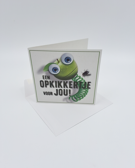 Vierkante wenskaart "Een opkikkertje voor jou" (F04086)