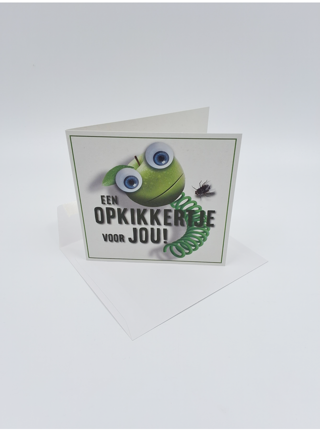 Vierkante wenskaart "Een opkikkertje voor jou" (F04086)