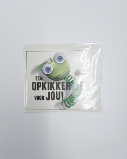 Vierkante wenskaart "Een opkikkertje voor jou" (F04086)