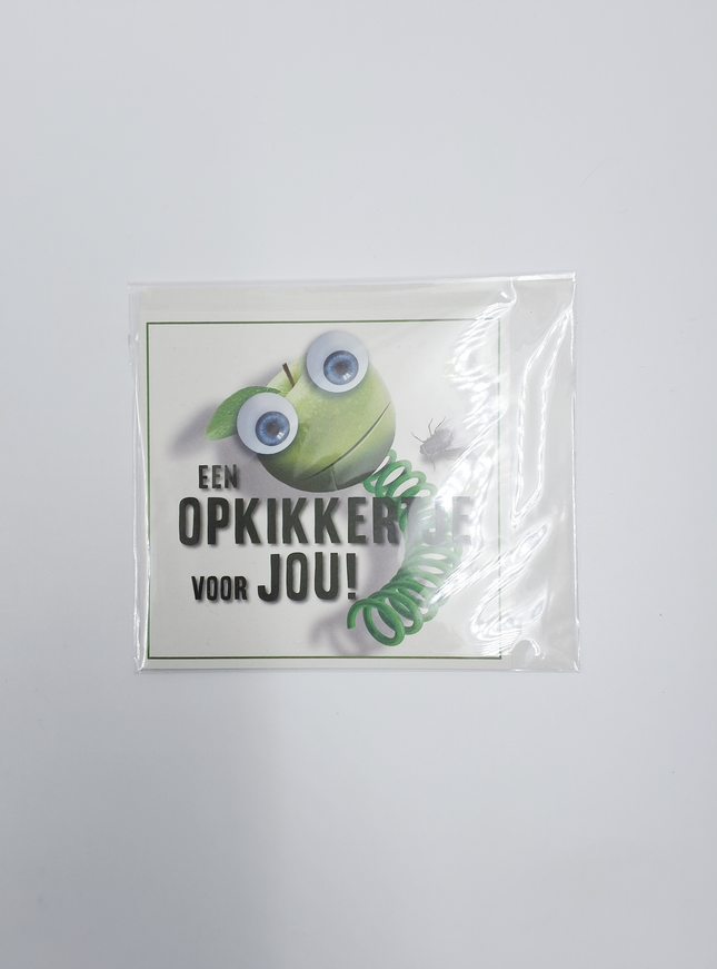 Vierkante wenskaart "Een opkikkertje voor jou" (F04086)