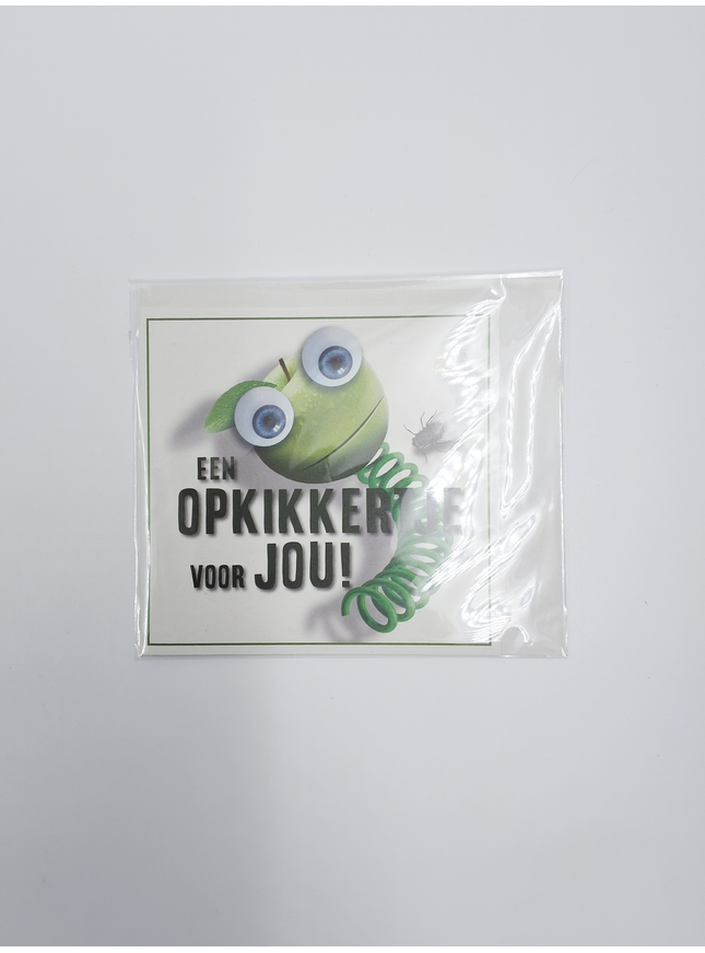 Vierkante wenskaart "Een opkikkertje voor jou" (F04086)