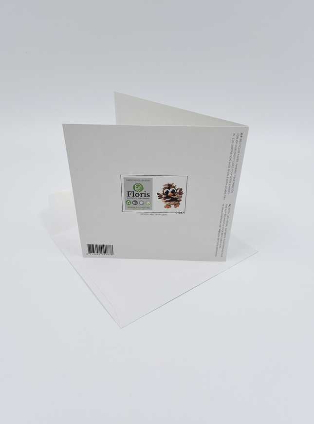 Carte de vœux carrée « Merci Joehoe d'être mon ami »