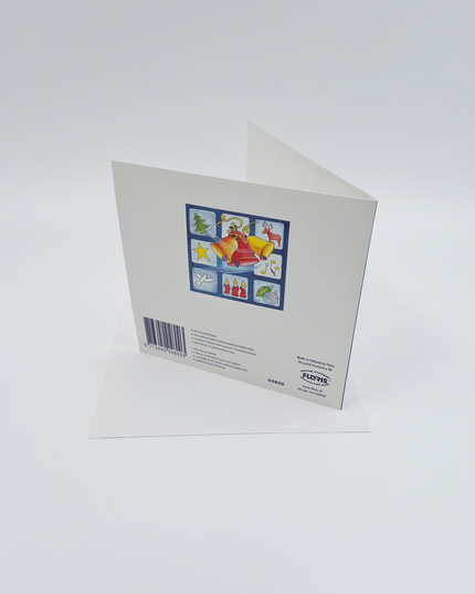 Square Christmas card Christmas bells