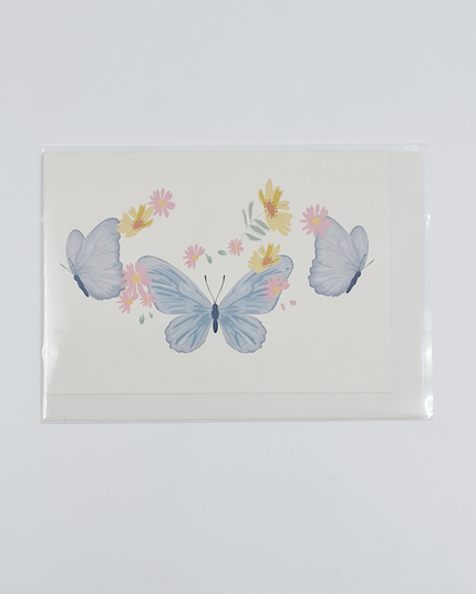 Carte de vœux papillons bleus