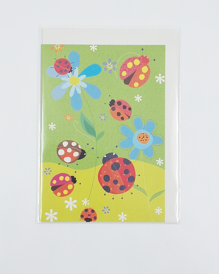 Greeting Card Ladybugs (F10020)