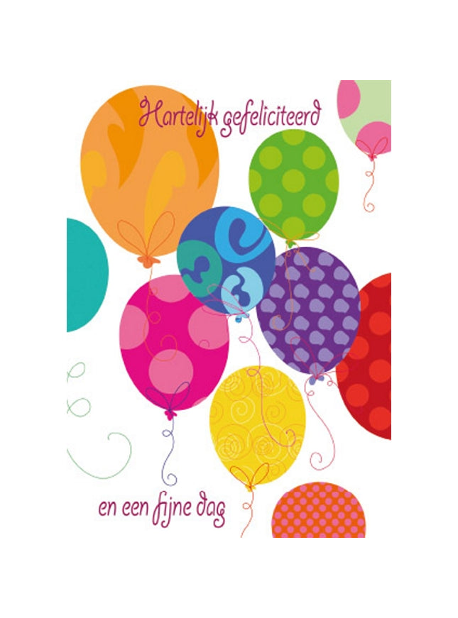 Wenskaart ballonnen HG (F10023)