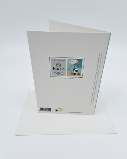Greeting card congratulations bottle of wine (F10024)