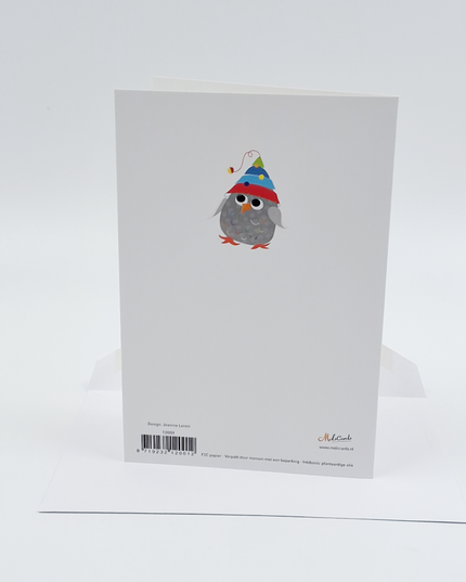 Wenskaart diverse vogels gefeliciteerd (F10026)