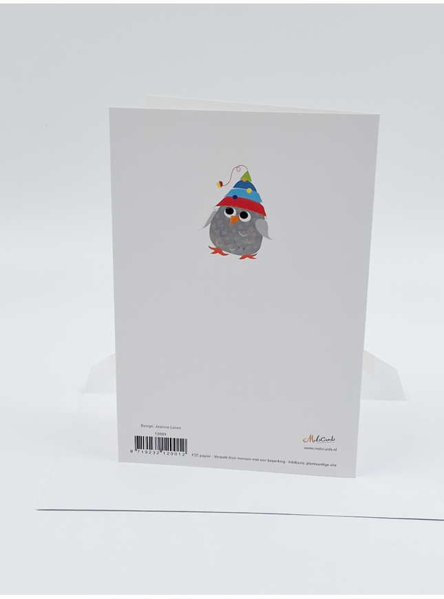 Wenskaart diverse vogels gefeliciteerd (F10026)