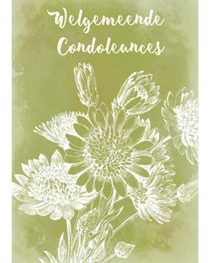 Wenskaart welgemeneende condoleances (F10027)