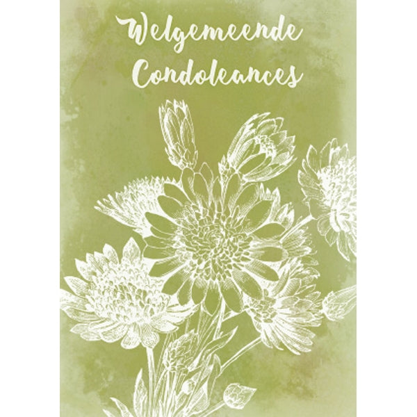 Wenskaart welgemeneende condoleances (F10027)