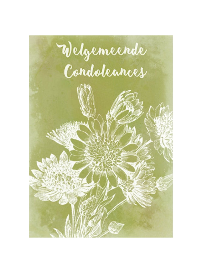 Wenskaart welgemeneende condoleances (F10027)