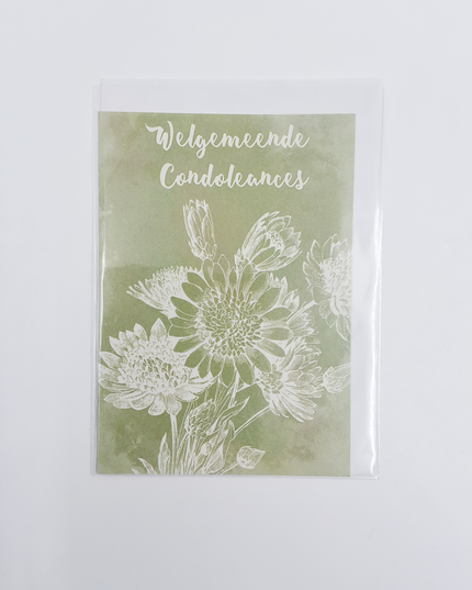 Wenskaart welgemeneende condoleances (F10027)
