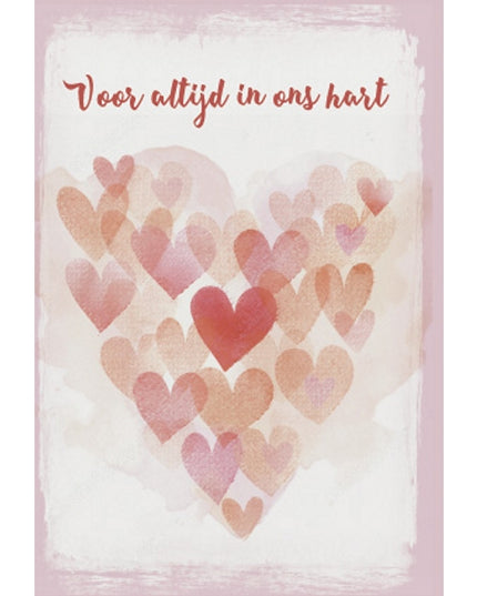 Greeting card forever in our hearts (F10028)