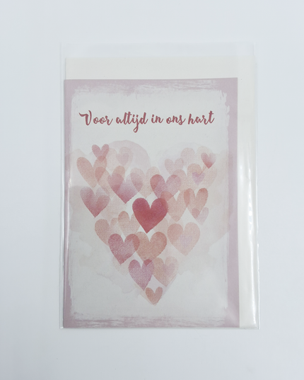 Greeting card forever in our hearts (F10028)