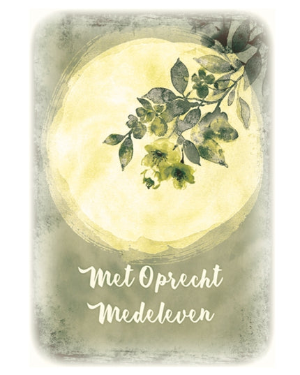 Greeting card moon, with sincere condolences (F10029)