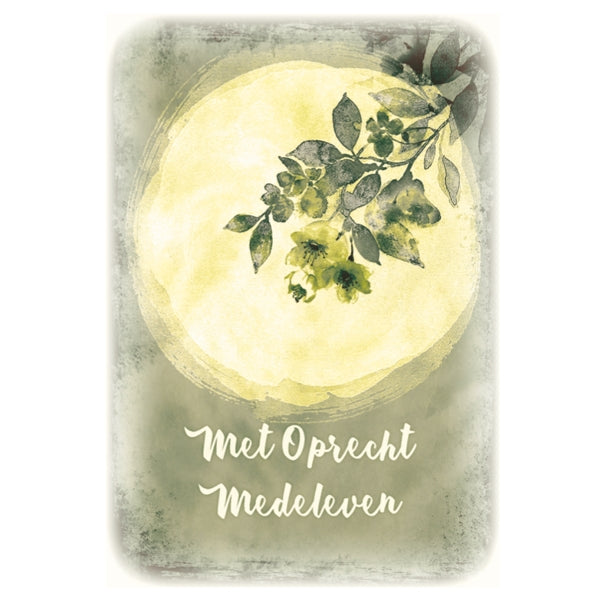 Wenskaart maan, met oprecht medeleven (F10029)