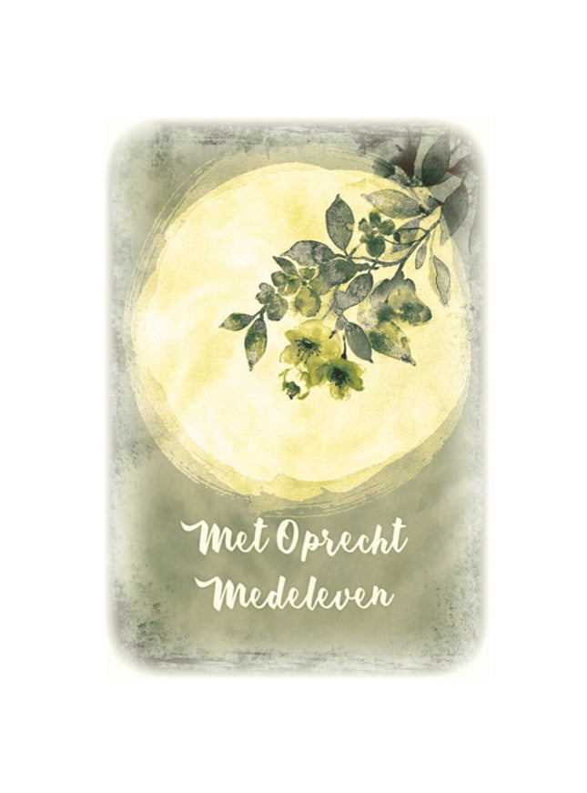 Wenskaart maan, met oprecht medeleven (F10029)