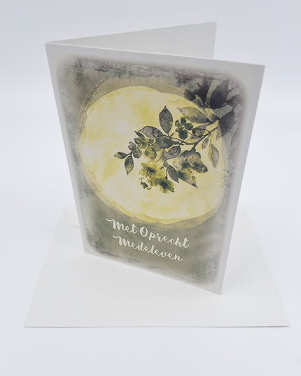 Greeting card moon, with sincere condolences (F10029)