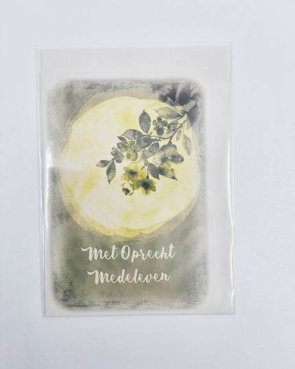 Greeting card moon, with sincere condolences (F10029)