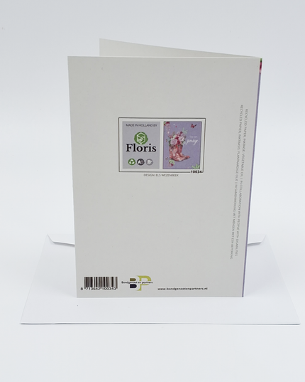 Greeting card birthday girl and boot (F10034)